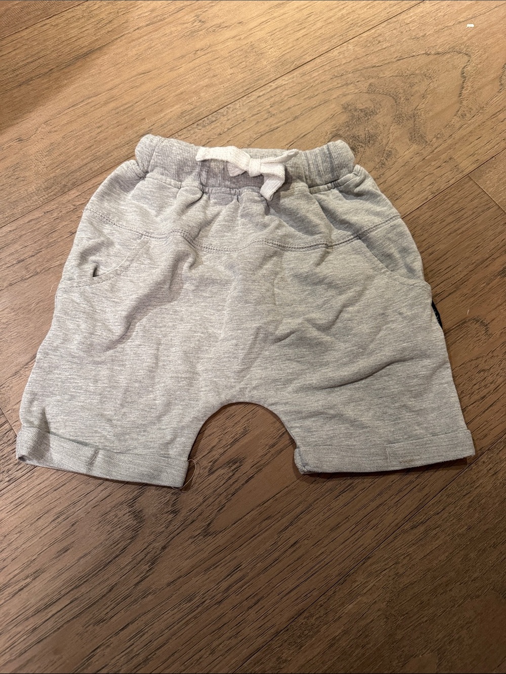 Little Bipsy Light Gray Knit Elastic Waist Shorts